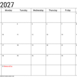 2027 may calendar with holidays 7