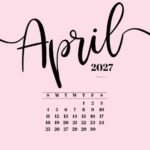 April 2027 Desktop Background Wallpaper Pink SaturdayGift 1024x576 1