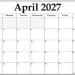 April 2027 calendar b4