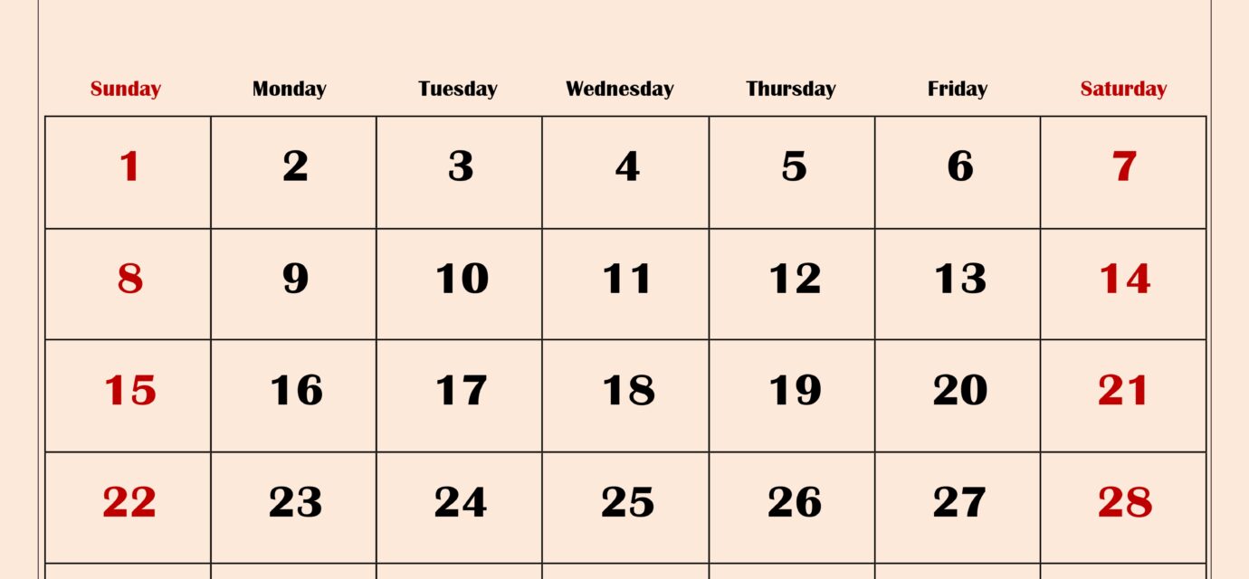 August 2027 Calendar with Light Pink 7