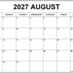 August 2027 calendar b18 1