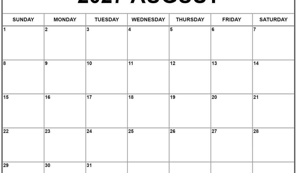 August 2027 calendar b18 1