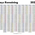 Days Remaining 2027 Printable in Pastel Colors SaturdayGift