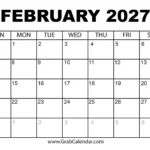 February 2027 Calendar 4