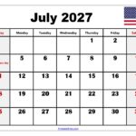 July 2027 Calendar with Holidays