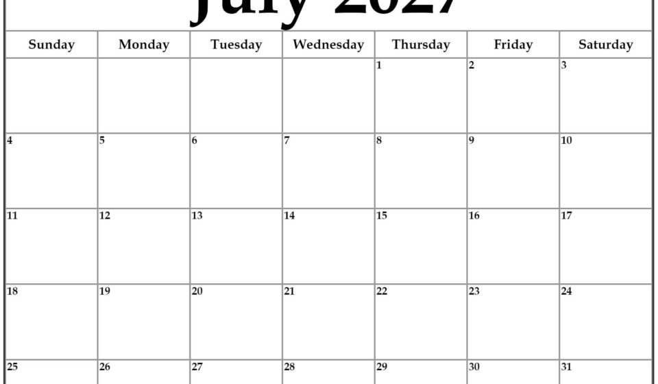 July 2027 calendar b3 3