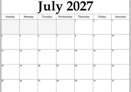 July 2027 calendar b4 14