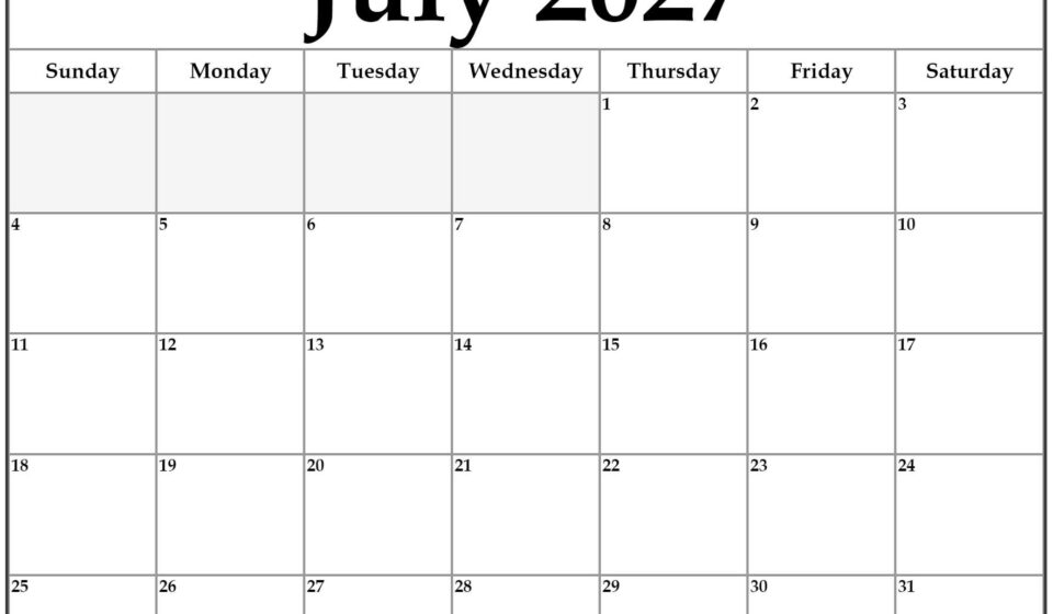 July 2027 calendar b4 14