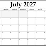 July 2027 calendar b4