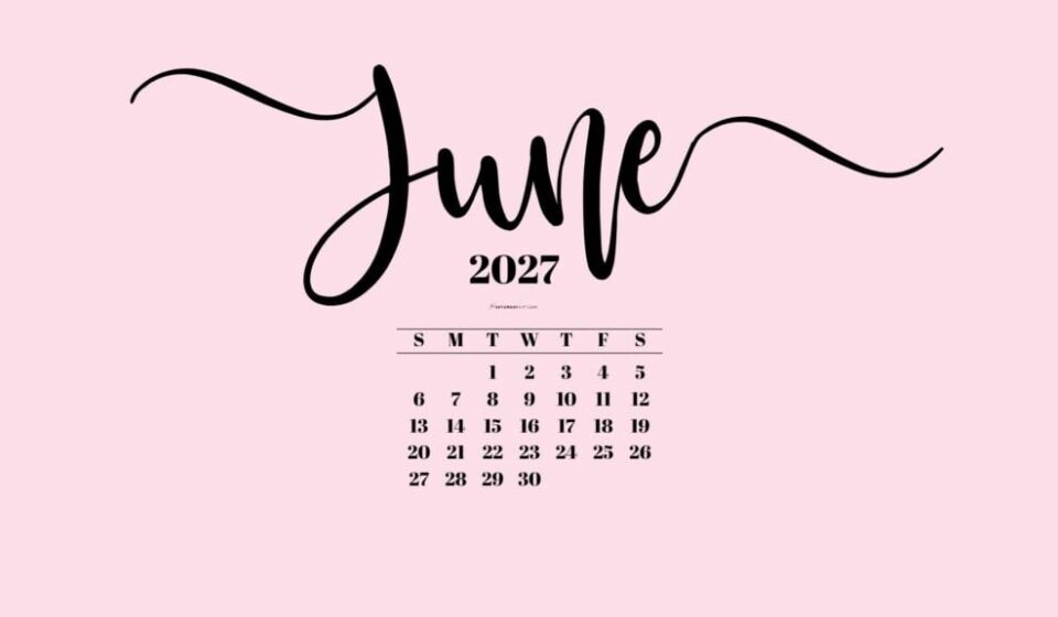 June 2027 Desktop Background Wallpaper Pink SaturdayGift 1024x576 1