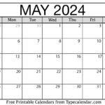 May 2024 Calendar