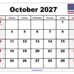 October 2027 Calendar with Holidays 11