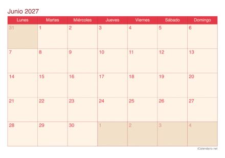 calendario junio 2027 cherry 5700 15