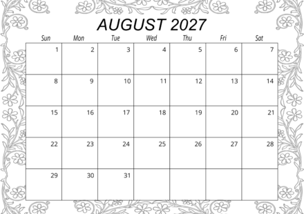free printable monthly calendar august 2027 fefefe 999999 1