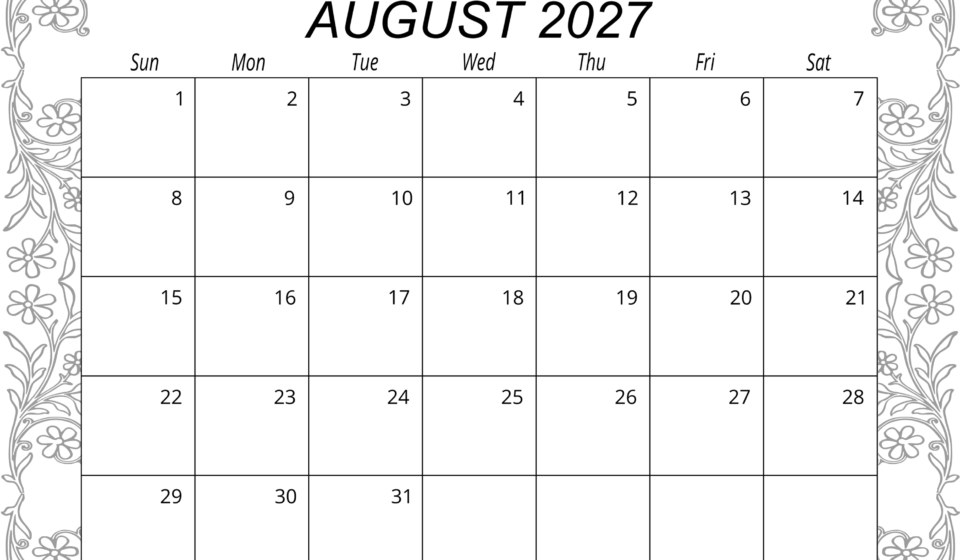 free printable monthly calendar august 2027 fefefe 999999 1