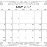 free printable monthly calendar may 2027 fefefe 999999