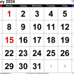 january 2024 calendar large numerals