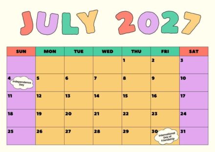 july 2027 holiday calendar 0