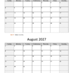 july august two months 2027 calendar vertical 3