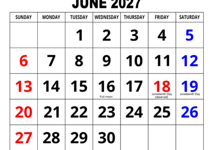large print june 2027 calendar fefeff fefefe 6
