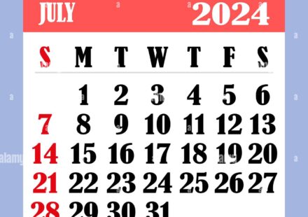 letter calendar for july 2024 the week begins on sunday time planning and schedule concept flat design removable calendar for the month vector i 2DDPGHJ