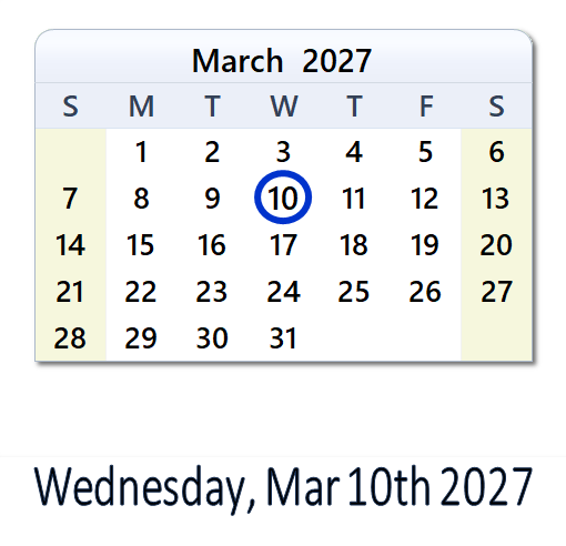 march 10