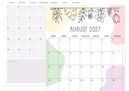 printable august 2027 calendar