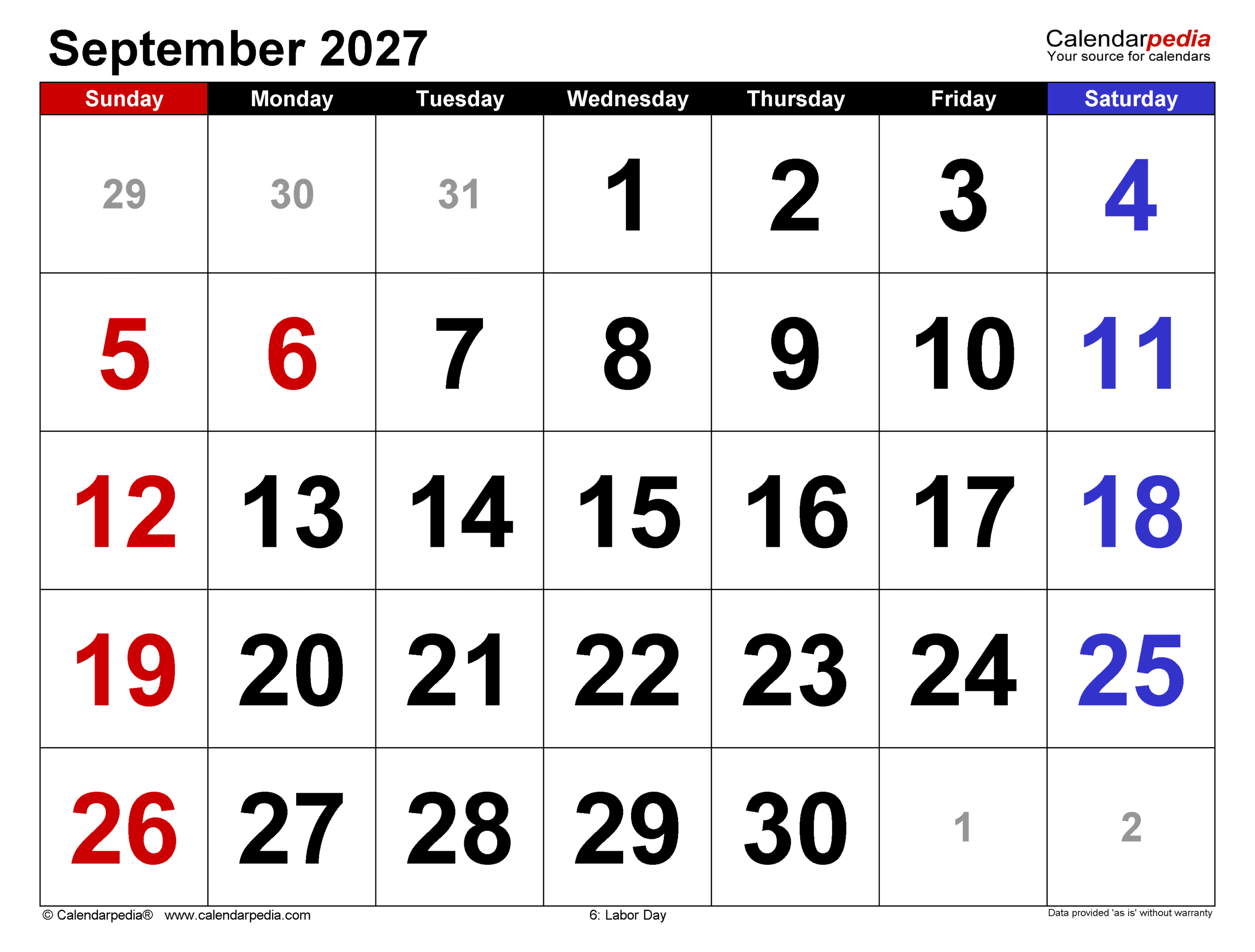 september 2027 calendar large numerals 2 scaled