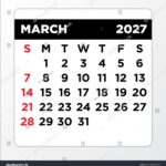 stock photo simple design of march calendar 2585652729