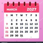 stock vector simple march calendar featuring a neat layout great for efficient planning scheduling and 2590477815